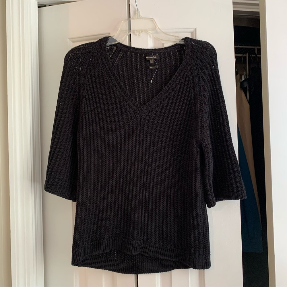 Massimo Dutti open weave sweater